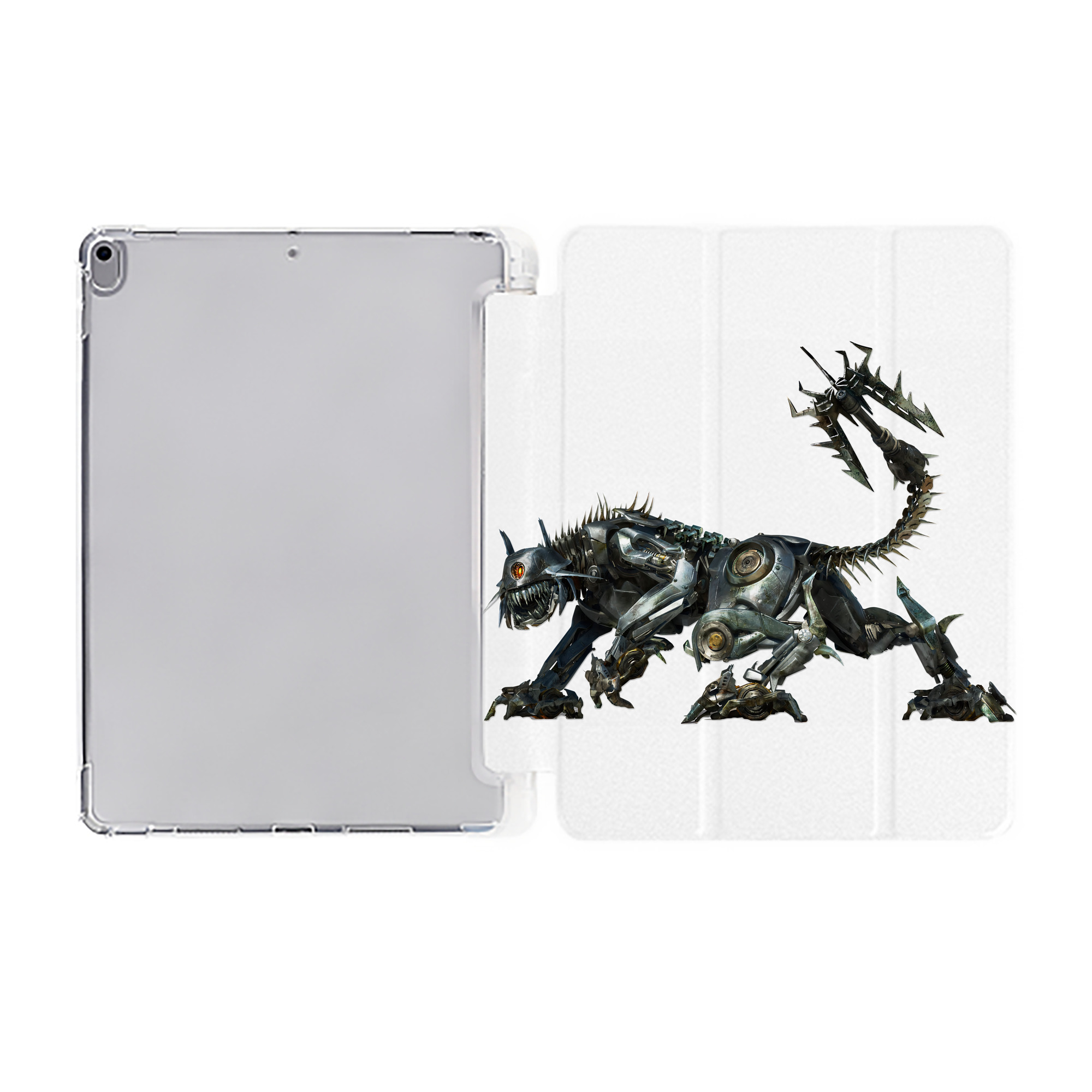 （画像用） Transformers トランスフォーマー IPad ケース ペン収納付き 三つ折りスタンド PUレザー×シリコン 対応機種9.5/10.5/10.9インチ